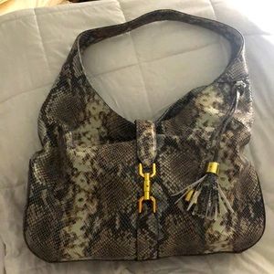 Genuine leather hobo bag